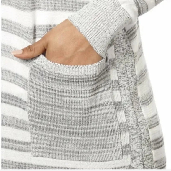 CALVIN KLEIN LIGHT WEIGHT CARDIGAN GREY WITH WHITE STRIPES SIZE 2XL NEW … - Picture 4 of 10